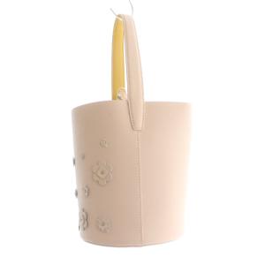 TOCCA ハンドバッグ  レザー フラワーモチーフ ピンク /KU