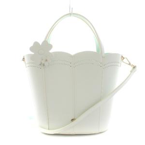 PRIMULA PETAL プリムラペタルレザーバッグ ショルダーバッグ トートバッグ 花モチーフ 白