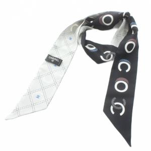 23C スリム バンドーココマーク リボンスカーフ ココマーク ブラック