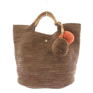 かごバッグ ハンドバッグ 茶 ブラウン /AN7