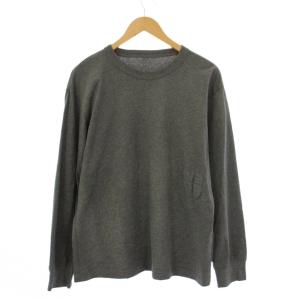Logo Embossed Crewneck T-Shirt Tシャツ カットソー ロンT ロゴ M グレー