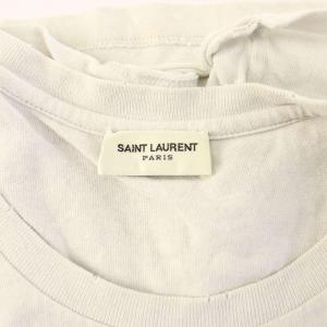 SAINT LAURENT PARIS 19SS Jardin Majorelle Tシャツ カットソー 半袖 プリント L 白 603303