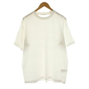 23SS 空紡天竺  Tシャツ カットソー 半袖 クルーネック 無地 3 白 ホワイト X01-05009