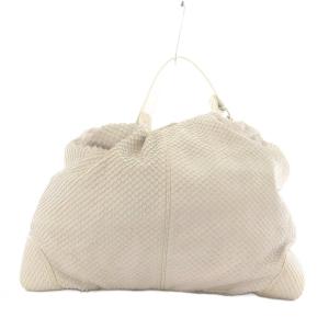 EMPORIO ARMANI ショルダーバッグ ワンハンドル パイソン レザー 白 ホワイト /AN5