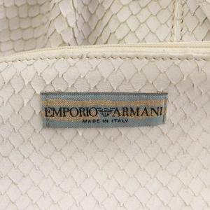 EMPORIO ARMANI ショルダーバッグ ワンハンドル パイソン レザー 白 ホワイト /AN5