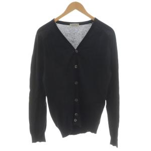 カーディガン L 黒 ブラック Vネック 無地 長袖 /AN82