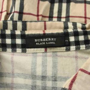 BURBERRY BLACK LABEL ポロシャツ カットソー 半袖 ノバチェック ロゴ刺繍 2 ベージュ BMV26-920-42 /KU