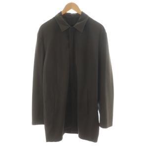 ステンカラーコート ミドル丈 M 茶 ブラウン ジップアップ /AN70