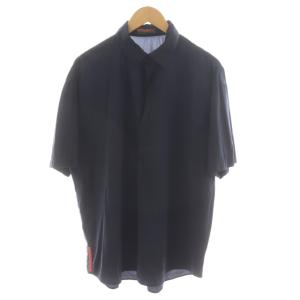 ポロシャツ L 紺 ネイビー 半袖 ポロカラー 無地 /AN69