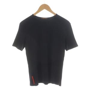 Tシャツ カットソー M 黒 ブラック 無地 ラウンドネック 半袖 /AN71