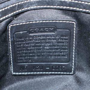COACH シグネチャー トートバッグ ショルダーバッグ 総柄 キャンバス レザー ベージュ 黒 ブラック 6097