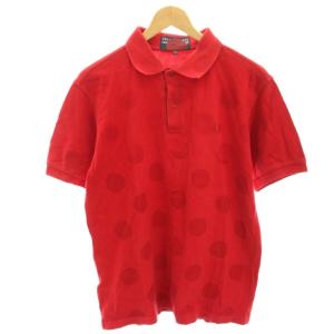 × FRED PERRY ポロシャツ カットソー 半袖 水玉 ドット柄 S 赤 レッド S15311 /HN