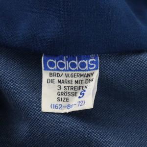 adidas Originals ヴィンテージ 西ドイツ製 70S トラックジャケット S 水色 ライトブルー 紺 ネイビー /AN34
