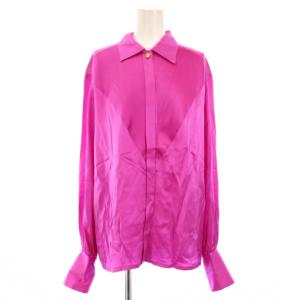ヴィンテージ サテン シルク シャツ 長袖 9 ピンク BL06J3800 /TK
