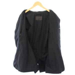 Salvatore Ferragamo ステンカラーコート 中綿ジャケット ジップアップ ガンチーニ 48 黒 G5568 /TK