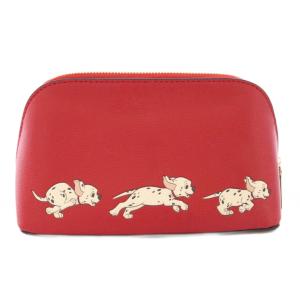 kate spade new york Small Cosmetic Case Disney ポーチ ラウンドファスナー レザー 赤 K8243