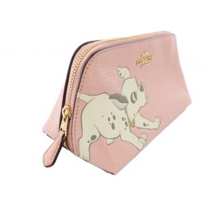 COACH 101匹ワンちゃん ポーチ ケース レザー ピンク 91785 /TK