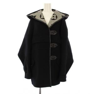 22AW ダブルフェイス フーディコート モノグラム 42 ブラック 1A93GX