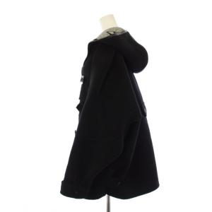 LOUIS VUITTON 22AW ダブルフェイス フーディコート モノグラム 42 ブラック 1A93GX