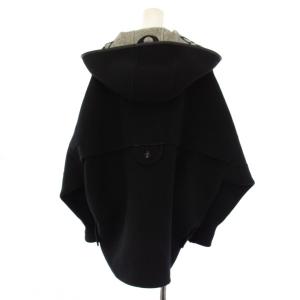 LOUIS VUITTON 22AW ダブルフェイス フーディコート モノグラム 42 ブラック 1A93GX