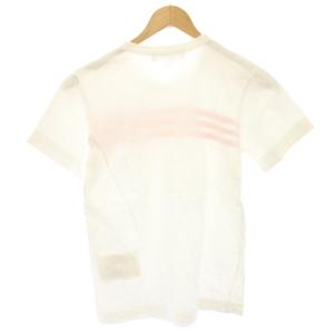 PLAY Comme des Garçons AD2004 Tシャツ カットソー S 白 ホワイト ストライプ柄 半袖 ワッペン AZ-T023 /HN