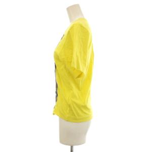COMME des GARCONS Tシャツ F 黄色 イエロー カモフラ柄 アシンメトリーデザイン 半袖 GT-100550 /KH