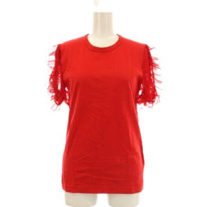 AD2012 カットソー 半袖 シアー切替 S 赤 GK-T057 /KH