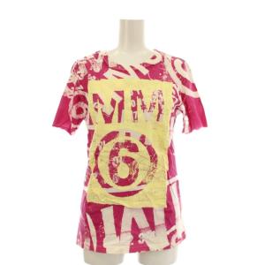 ここのえ Tシャツ カットソー 半袖 総柄 M ピンク /KH