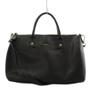 ショルダーバッグ ハンドバッグ 2way レザー 黒 ブラック /AN46