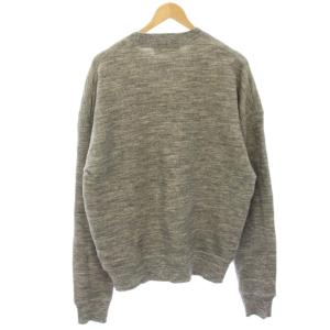 DSQUARED2 トレーナー スウェット ニット ワッペン S グレー 長袖 クルーネック ウール混 /HN