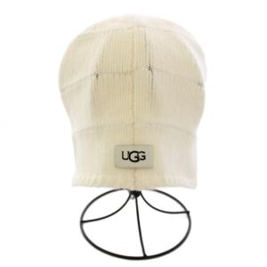 UGG australia 2点セット ストール マフラー ニット帽 ウール混 白 ホワイト /HN