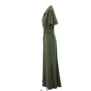 SNIDEL 22AW ケープカラートレンチワンピース マキシ ロング 半袖 1 緑 グリーン SWFO224218