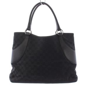 GUCCI GGキャンバス トートバッグ ブラック 113016