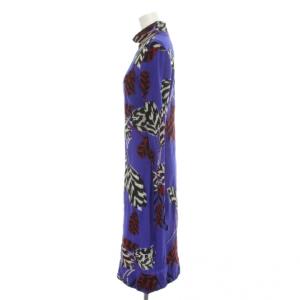 MARC by MARC JACOBS ワンピース ウール S 青 ブルー 長袖 ハイネック 花柄 /GP