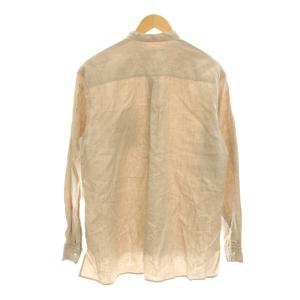 nest Robe CONFECT シャツ バンドカラー 麻 リネン 3 ベージュ 長袖 02195-0001 /YM