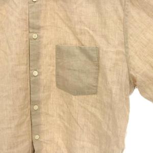 nest Robe CONFECT シャツ バンドカラー 麻 リネン 3 ベージュ 長袖 02195-0001 /YM