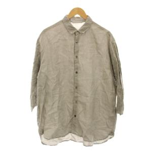CONFECT シャツ リネン 七分袖 3 グレー 02232-0048 /YM