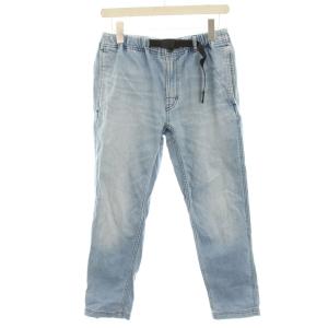 IDG別注 デニムパンツ クライミングパンツ ジーンズ USED加工 XS 水色 ライトブルー CP15A0030060100