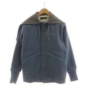 HOOD MELTON CADET COAT フードメルトンカデットコート ジャケット 01 水色 ライトブルー