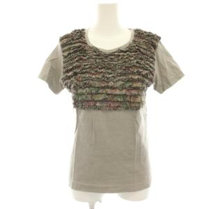 AD2000 カットソー Tシャツ 半袖 フリンジ グレージュ TT-020230 /HN