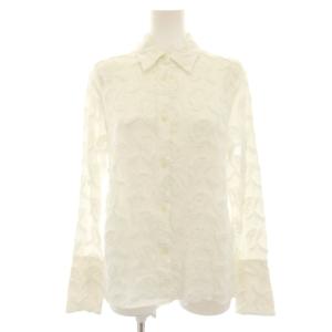 Paulina Blouse シャツ ブラウス 長袖 フラワーモチーフ 2 白 ホワイト AP1808WH