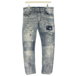 THAVAR デニムパンツ ジーンズ ダメージ加工 USED加工 W30 L32 青 ブルー /HN