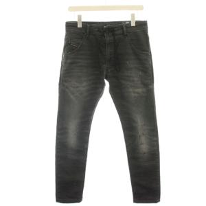 KROOLEY CB-NE デニムパンツ ジーンズ スキニー ダメージ USED加工 W28 黒 ブラック