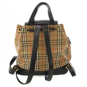 BURBERRY バーバリー-ノバチェック リュックサック ベージュ ブラック