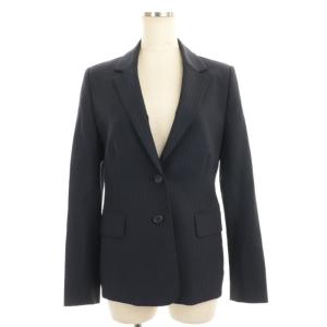 Theory パンツスーツ セットアップ ジャケット テーラード パンツ スラックス ストライプ 0 2 黒 ブラック