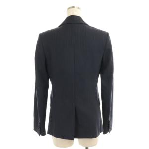 Theory パンツスーツ セットアップ ジャケット テーラード パンツ スラックス ストライプ 0 2 黒 ブラック