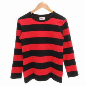 アダム エ ロペ Adam et Rope 別注 Tシャツ カットソー 長袖 ロンT ボーダー S 赤