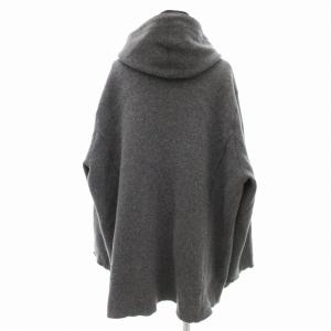 23区 ×Tesj コート ミドル丈 ジャケット フード ダブル 大きいサイズ 48 XXXL チャコールグレー