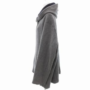 23区 ×Tesj コート ミドル丈 ジャケット フード ダブル 大きいサイズ 48 XXXL チャコールグレー