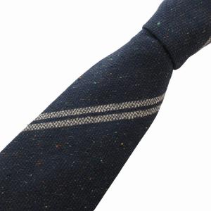 ネクタイ セッテピエゲ ビジネス レジメンタルストライプ シルク 絹 紺 ネイビー /FF